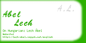 abel lech business card